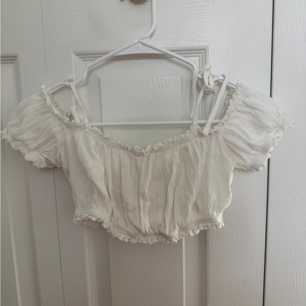 Garage Cream Off-Shoulder Blouse